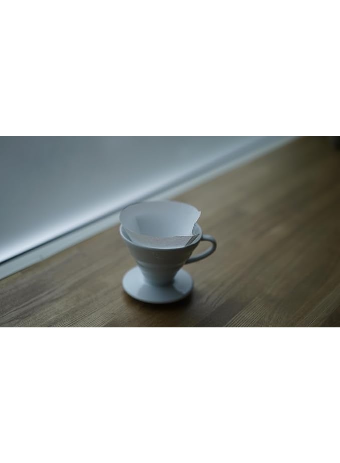 هاريو فلاتر قهوة ورقية V60 مبوبة من هاريو، مقاس 02، ابيض (300 ورقة) (3 عبوات)، الورق - Image 3